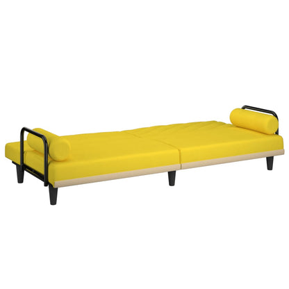 Slaapbank Met Armleuningen Stof Geel