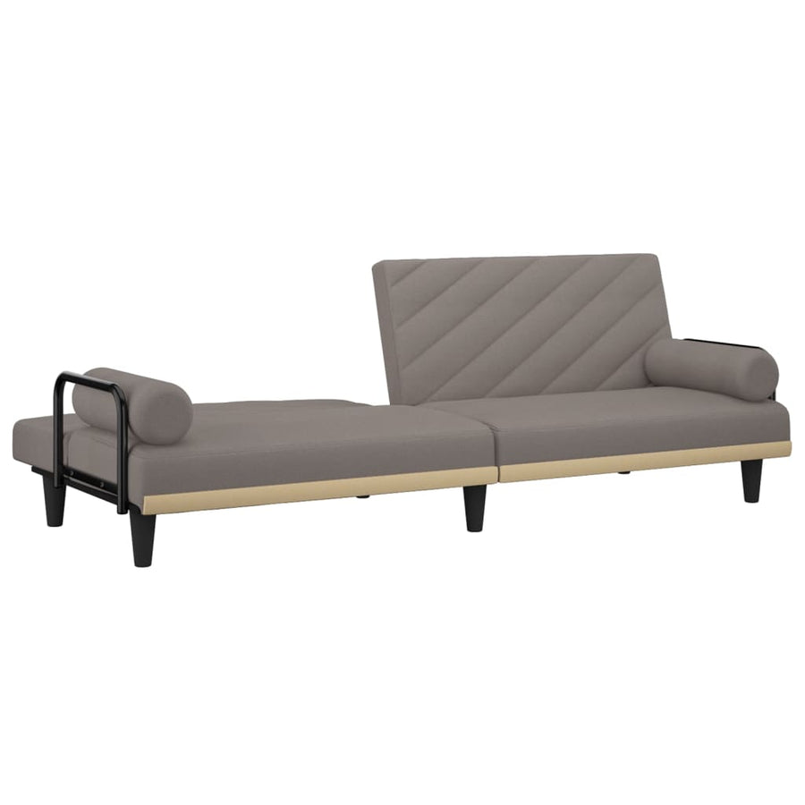 Slaapbank Met Armleuningen Stof Taupe