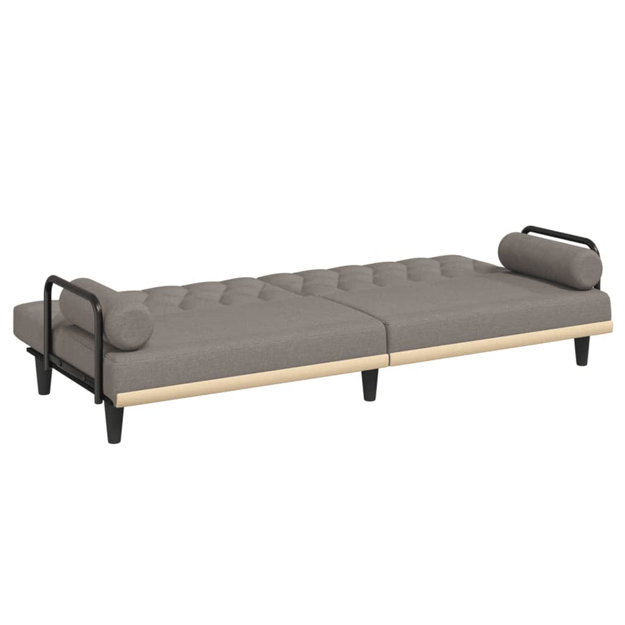 Slaapbank Met Armleuningen Stof Taupe
