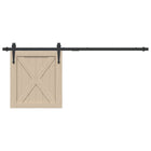 Schuifdeur ophangset 122 cm koolstofstaal zwart