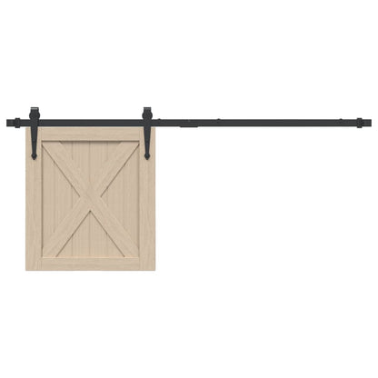 Ophangset voor minischuifdeur 122 cm koolstofstaal zwart