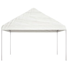 Prieel Met Dak 4,08X2,23X3,22 M Polyetheen Wit 4.08 x 2.23 x 3.22 m