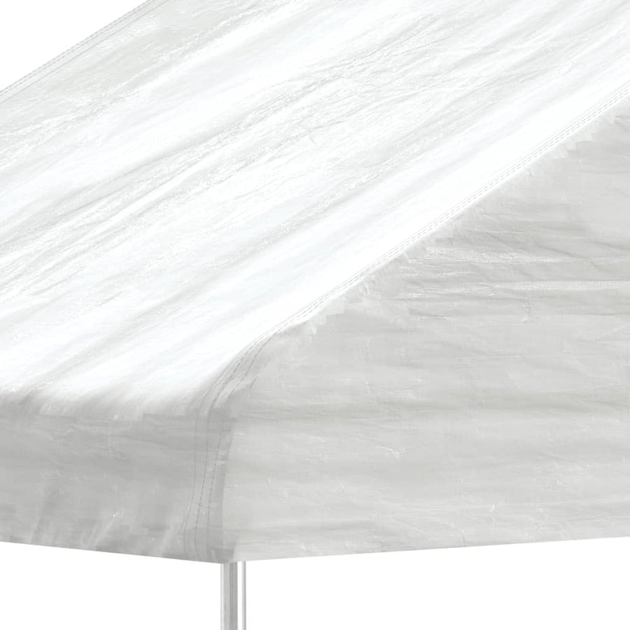 Prieel Met Dak 5,88X2,23X3,75 M Polyetheen Wit