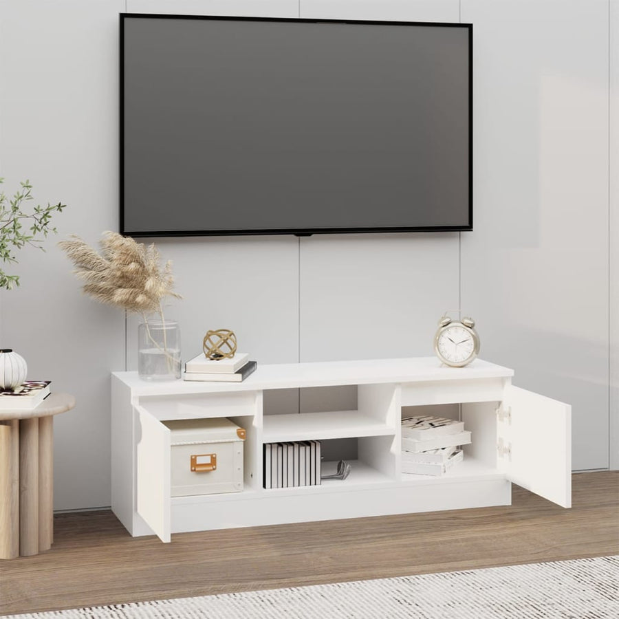 Tv-Meubel Met Deur 02X30X36 Cm Wit