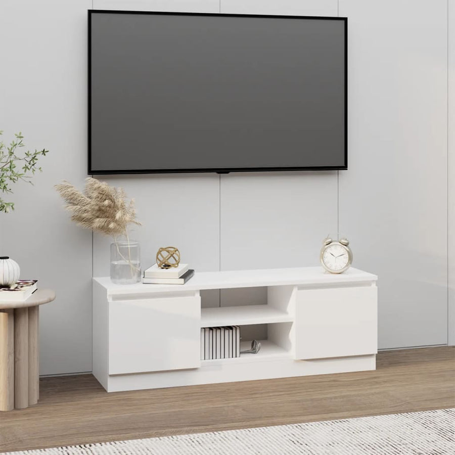 Tv-Meubel Met Deur 02X30X36 Cm Wit