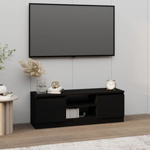 Tv-Meubel Met Deur 02X30X36 Cm Zwart