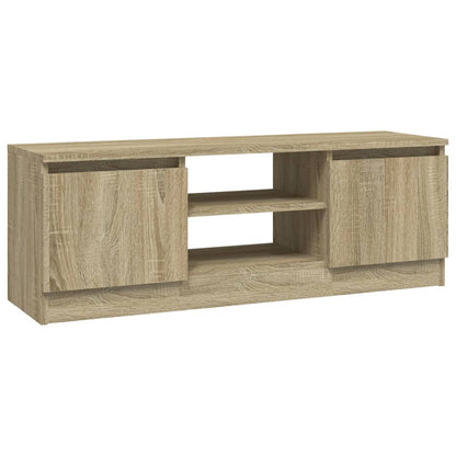 Tv-Meubel Met Deur 02X30X36 Cm Kleurig Sonoma eiken