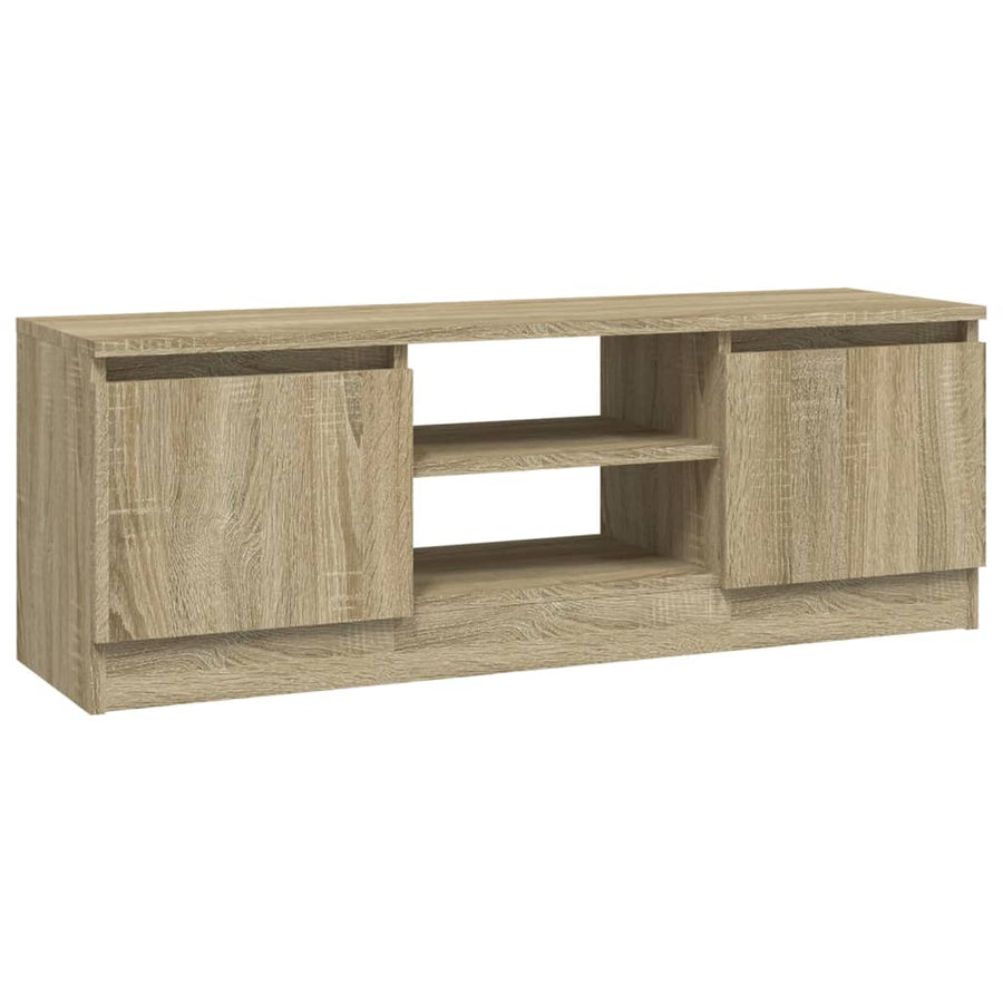 Tv-Meubel Met Deur 02X30X36 Cm Kleurig Sonoma eiken