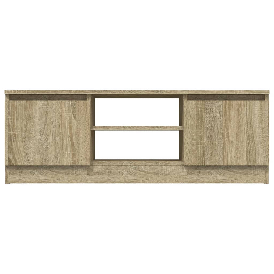 Tv-Meubel Met Deur 02X30X36 Cm Kleurig Sonoma eiken