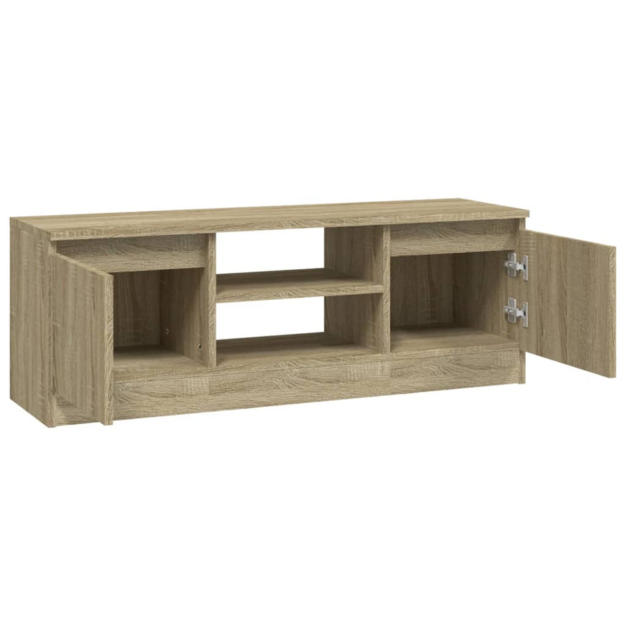 Tv-Meubel Met Deur 02X30X36 Cm Kleurig Sonoma eiken