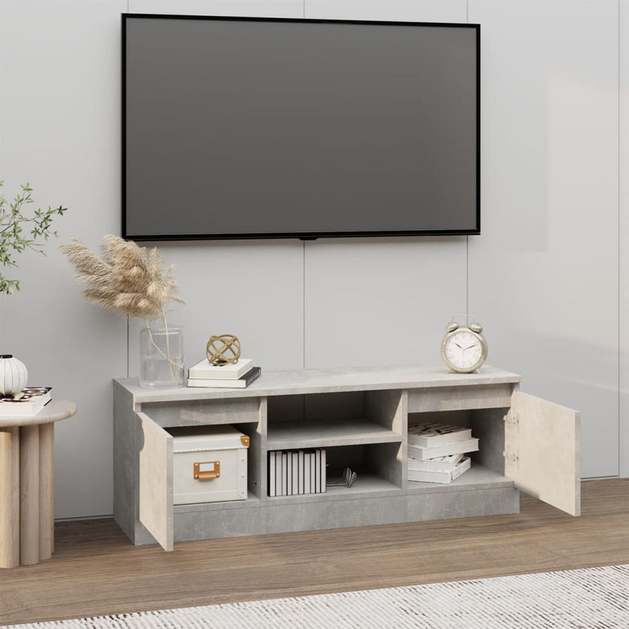 Tv-Meubel Met Deur 02X30X36 Cm Betongrijs