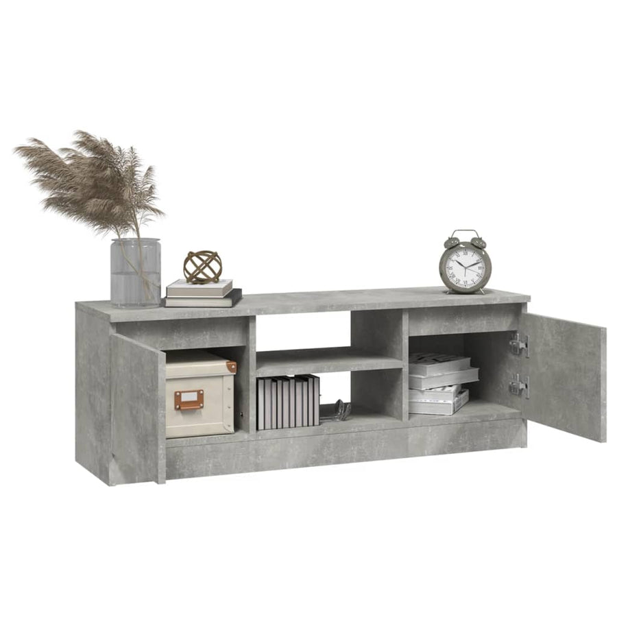 Tv-Meubel Met Deur 02X30X36 Cm Betongrijs