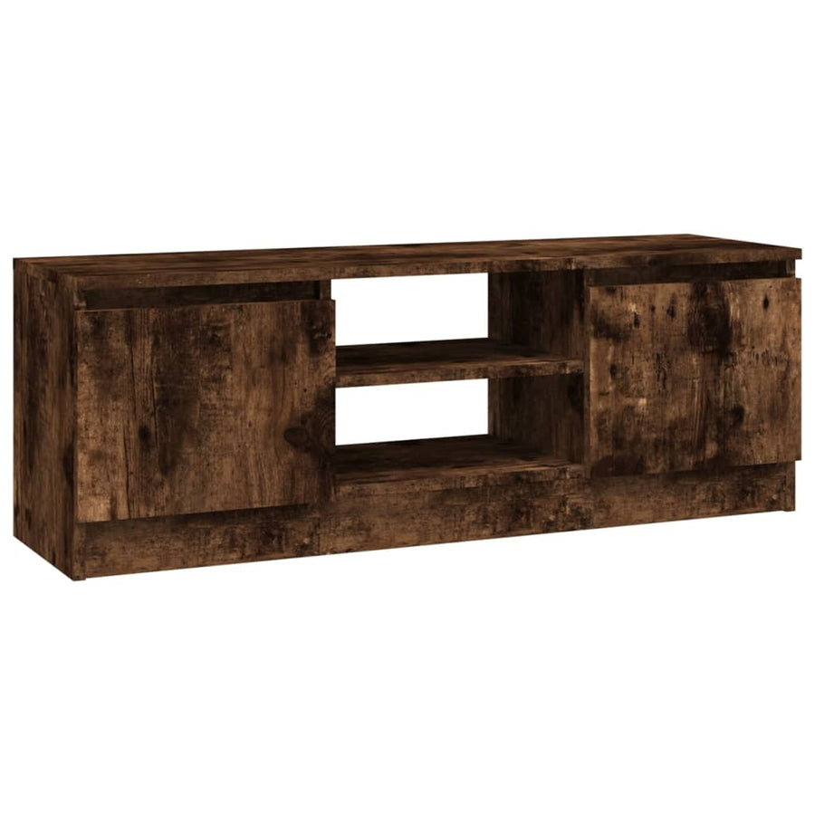 Tv-Meubel Met Deur 02X30X36 Cm Kleurig Gerookt eiken