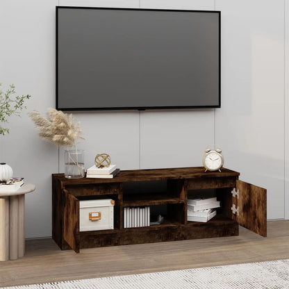 Tv-Meubel Met Deur 02X30X36 Cm Kleurig Gerookt eiken