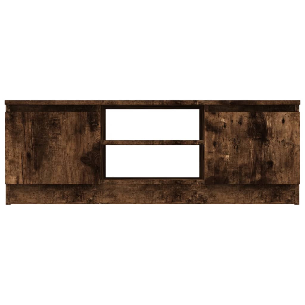 Tv-Meubel Met Deur 02X30X36 Cm Kleurig Gerookt eiken