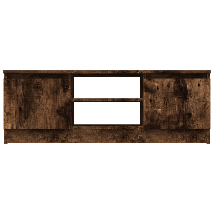 Tv-Meubel Met Deur 02X30X36 Cm Kleurig Gerookt eiken