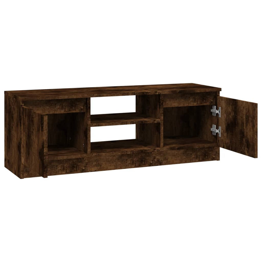 Tv-Meubel Met Deur 02X30X36 Cm Kleurig Gerookt eiken
