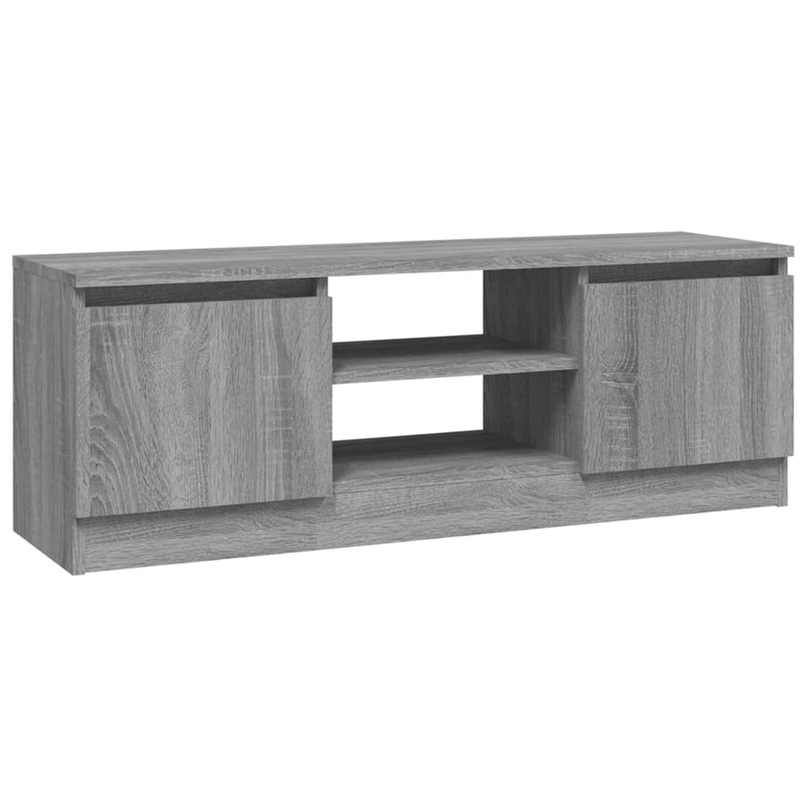 Tv-Meubel Met Deur 02X30X36 Cm Eikenkleurig Grijs sonoma