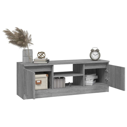 Tv-Meubel Met Deur 02X30X36 Cm Eikenkleurig Grijs sonoma