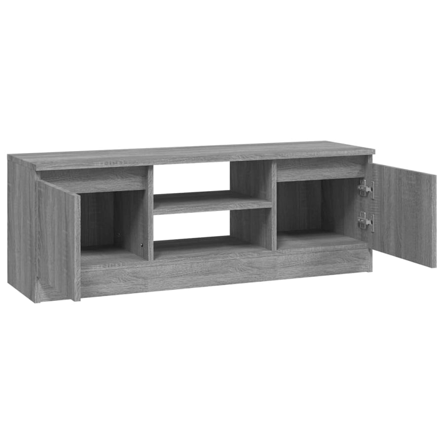 Tv-Meubel Met Deur 02X30X36 Cm Eikenkleurig Grijs sonoma