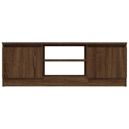Tv-meubel met deur 102x30x36 cm bruin eikenkleur