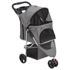 Hondenwagen inklapbaar 80x46x98 cm grijs