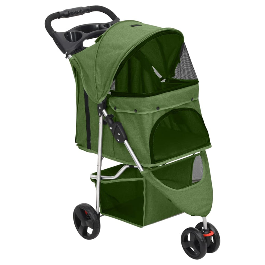 Hondenwagen Inklapbaar 80X46X98 Cm Oxford Stof Grijs
