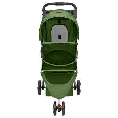 Hondenwagen inklapbaar 80x46x98 cm oxford stof groen Groen