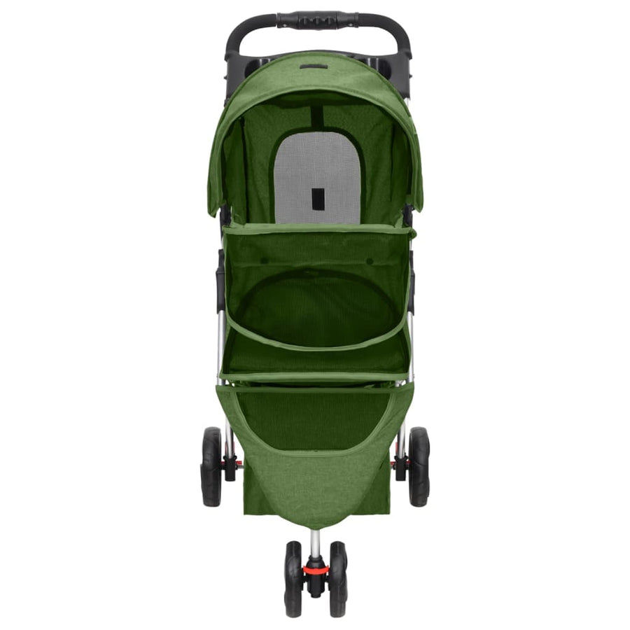 Hondenwagen inklapbaar 80x46x98 cm oxford stof groen Groen