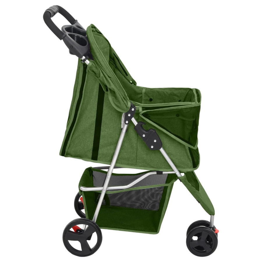 Hondenwagen inklapbaar 80x46x98 cm oxford stof groen Groen
