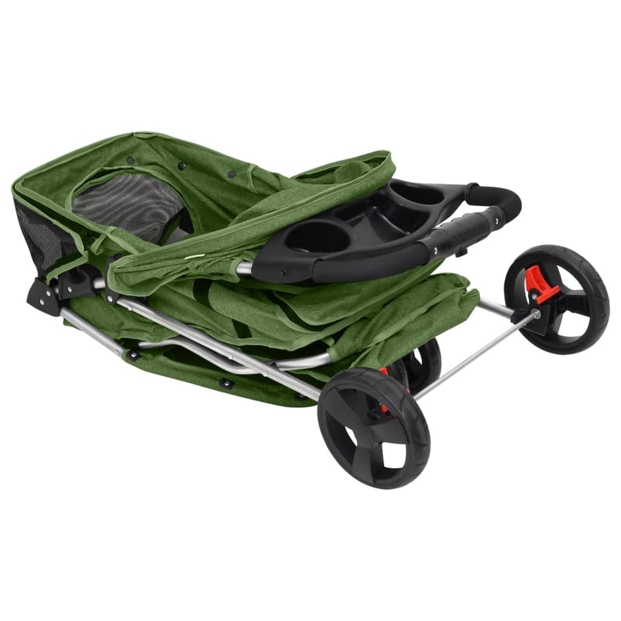Hondenwagen inklapbaar 80x46x98 cm oxford stof groen Groen