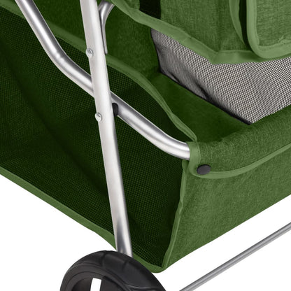 Hondenwagen inklapbaar 80x46x98 cm oxford stof groen Groen