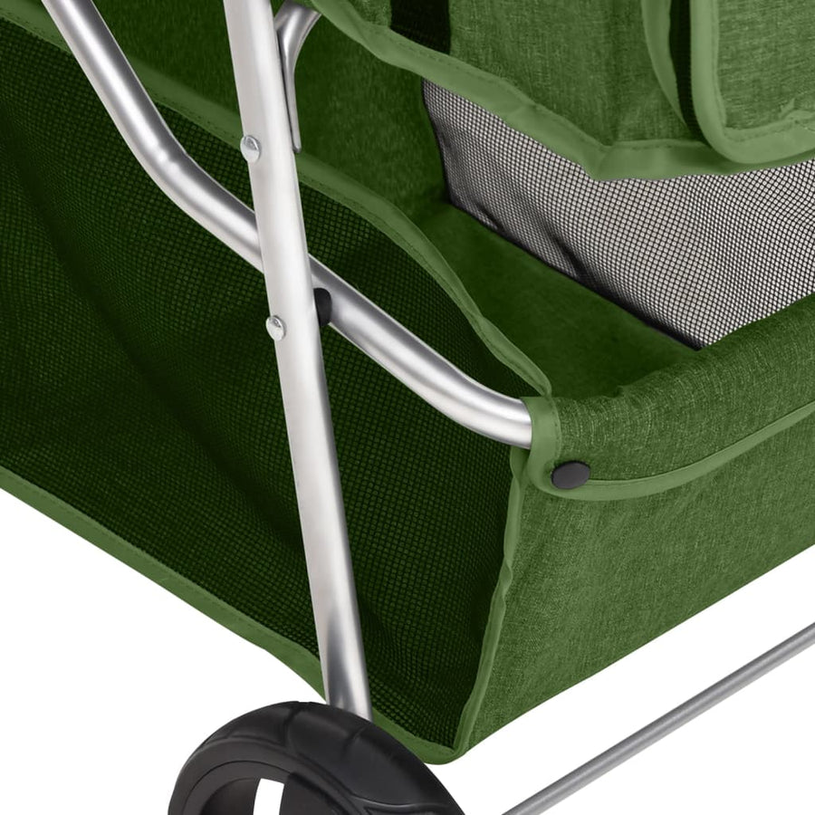 Hondenwagen inklapbaar 80x46x98 cm oxford stof groen Groen