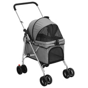 Hondenwagen 76x50x100 cm rood oxford stof