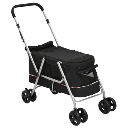 Hondenwagen Inklapbaar 100X49X96 Cm Linnenstof Zwart