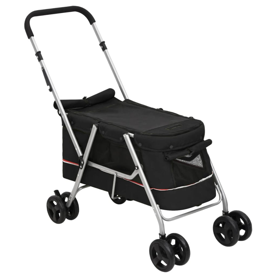 Hondenwagen Inklapbaar 100X49X96 Cm Linnenstof Zwart