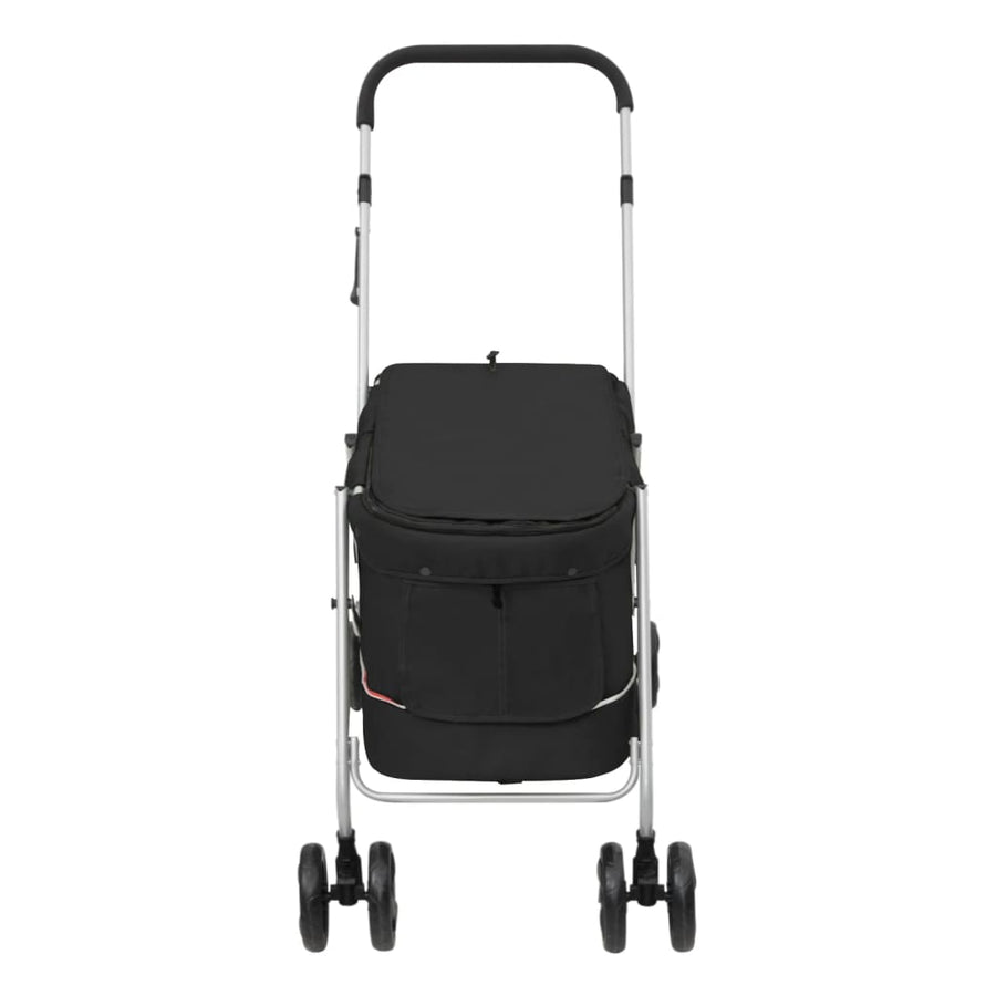 Hondenwagen Inklapbaar 100X49X96 Cm Linnenstof Zwart