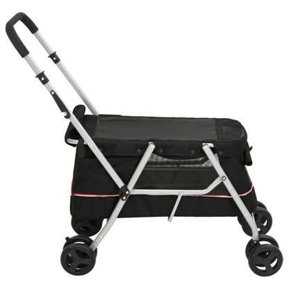 Hondenwagen Inklapbaar 100X49X96 Cm Linnenstof Zwart