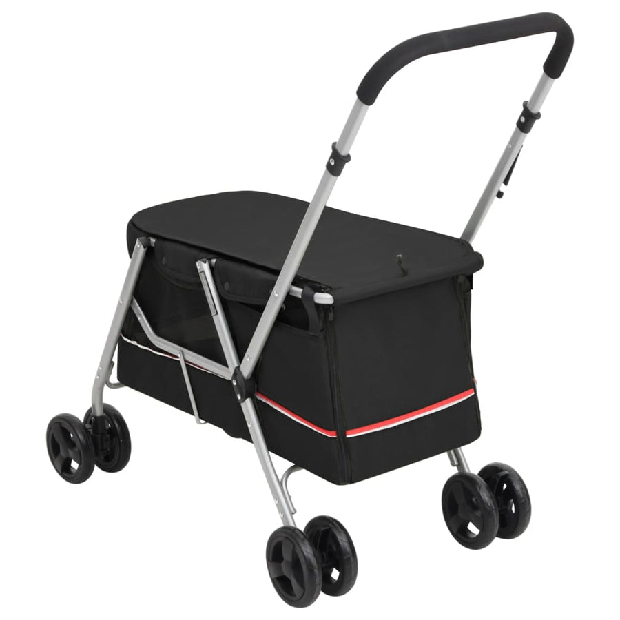 Hondenwagen Inklapbaar 100X49X96 Cm Linnenstof Zwart