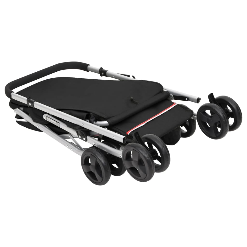 Hondenwagen Inklapbaar 100X49X96 Cm Linnenstof Zwart