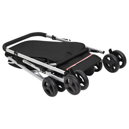 Hondenwagen Inklapbaar 100X49X96 Cm Linnenstof Zwart