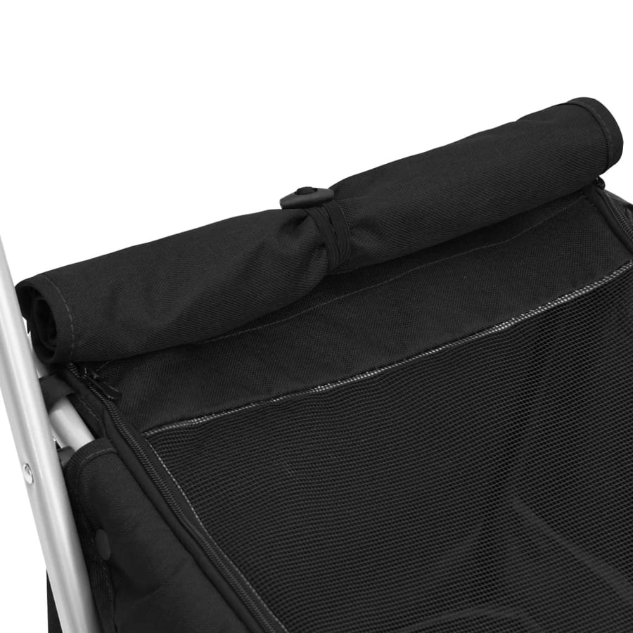 Hondenwagen Inklapbaar 100X49X96 Cm Linnenstof Zwart