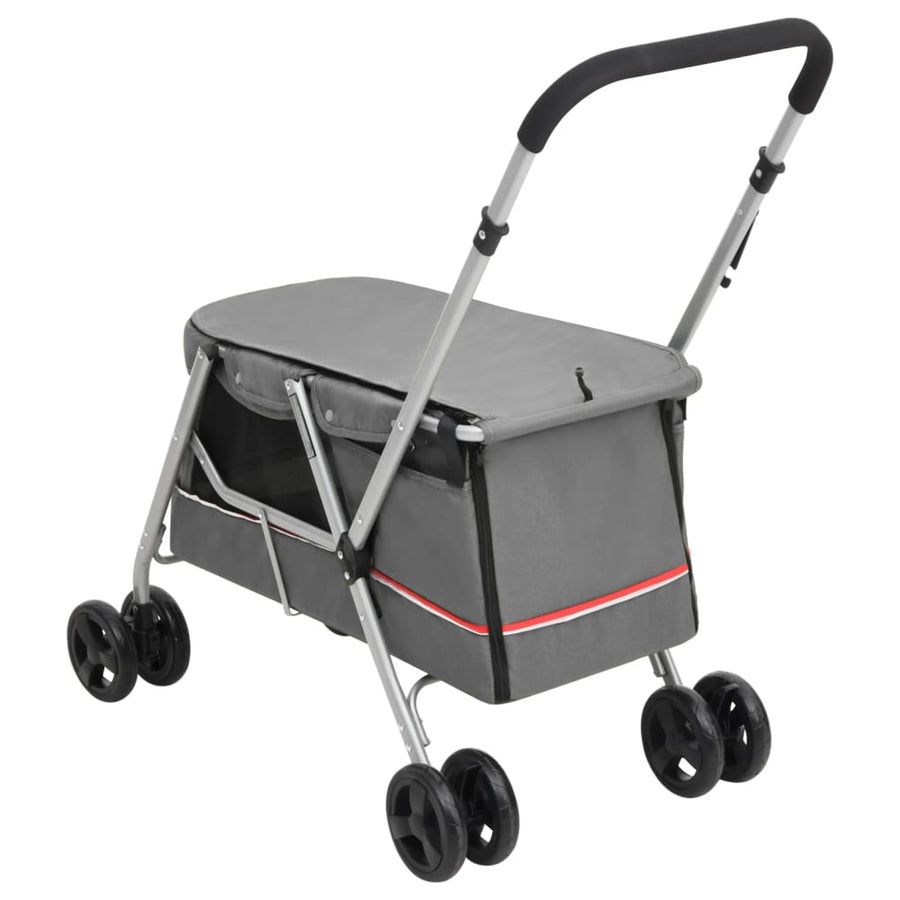 Hondenwagen Inklapbaar 100X49X96 Cm Linnenstof Grijs