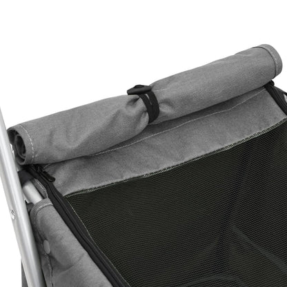 Hondenwagen Inklapbaar 100X49X96 Cm Linnenstof Grijs