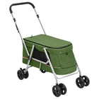 Foldable dog stroller 100x49x96 cm linen green