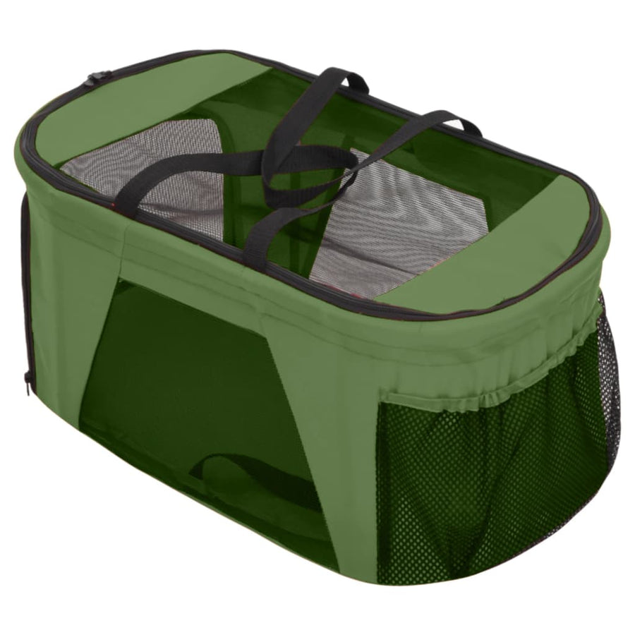 Hondenwagen 2-Laags Inklapbaar 83X48X97 Cm Oxford Stof Groen