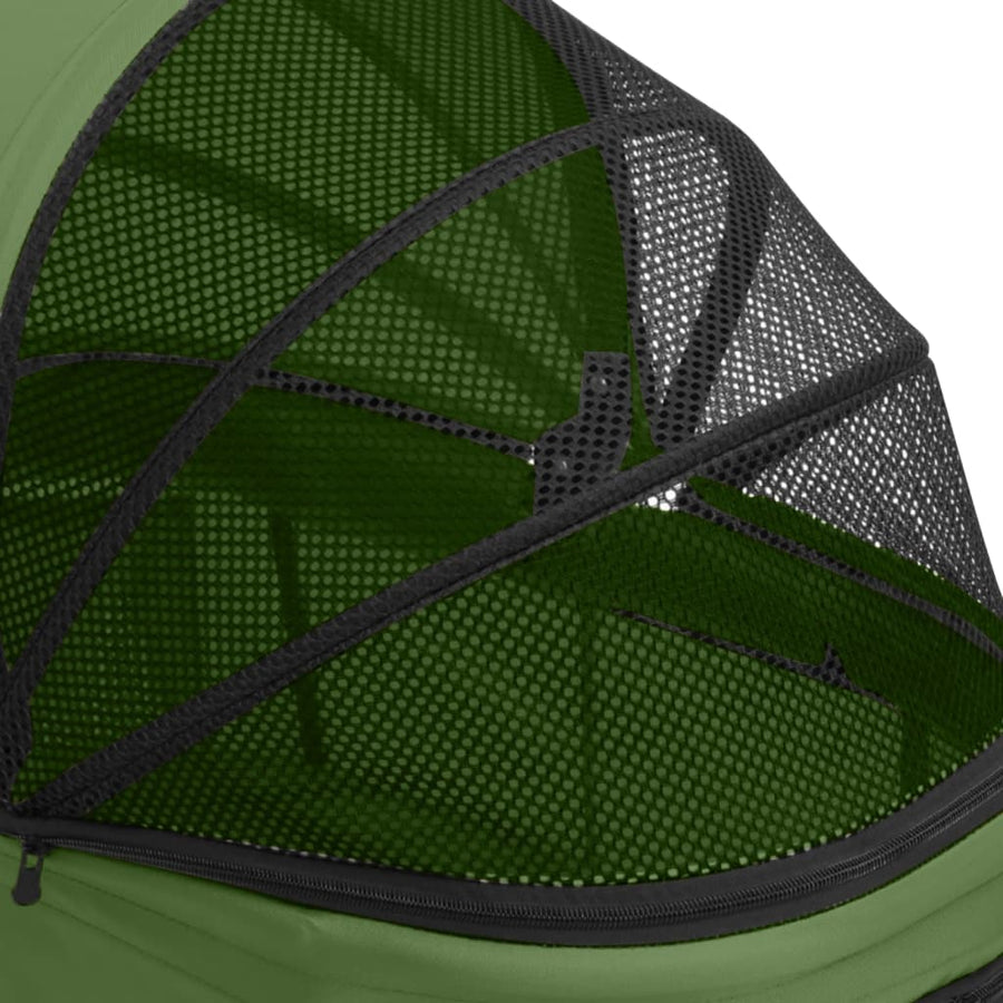 Hondenwagen 2-Laags Inklapbaar 83X48X97 Cm Oxford Stof Groen