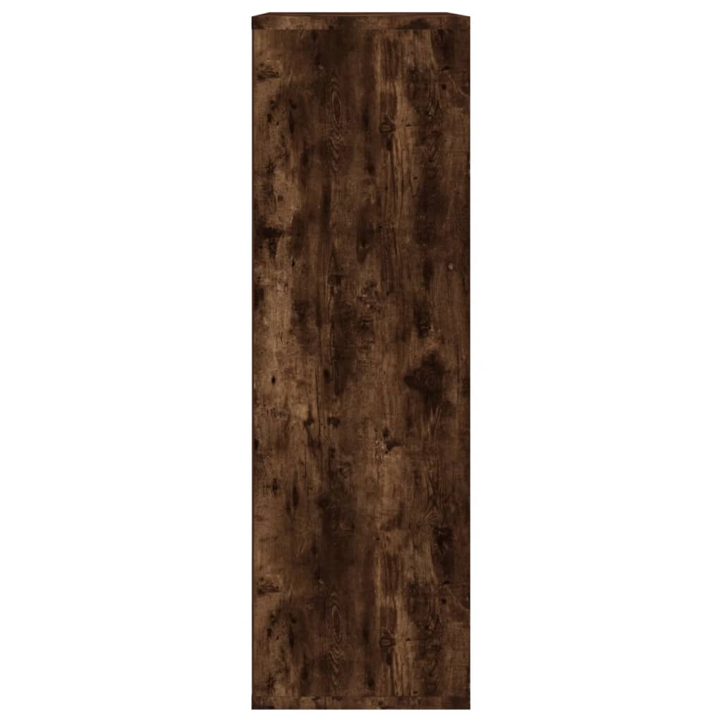 Boekenkast/Dressoir 50X25X80 Cm Bewerkt Hout Kleur Gerookt eiken