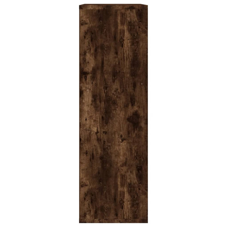 Boekenkast/Dressoir 50X25X80 Cm Bewerkt Hout Kleur Gerookt eiken