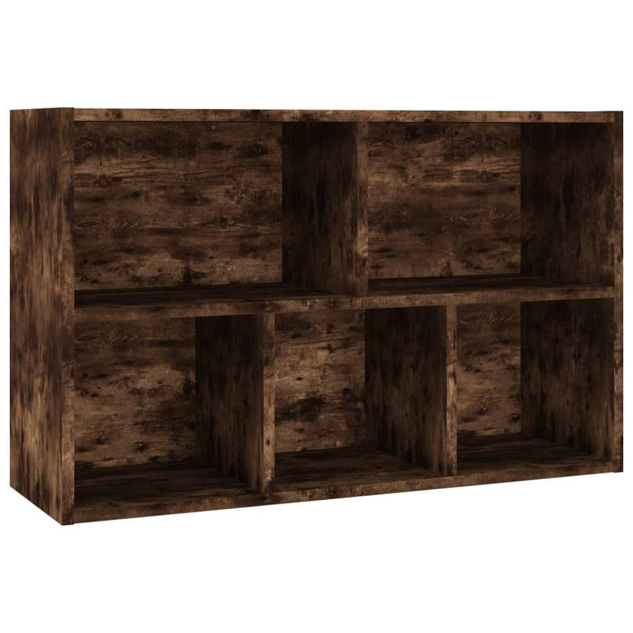 Boekenkast/Dressoir 50X25X80 Cm Bewerkt Hout Kleur Gerookt eiken